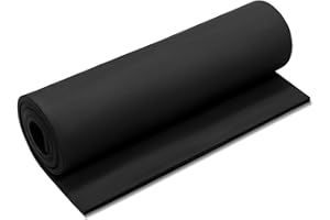 MEARCOOH Feuille de mousse EVA noire de 8 mm, 99 x 35 cm, 1 pièce haute densité 86 kg/m3 pour costume, artisanat, projets de bricolage (noir 8 mm)
