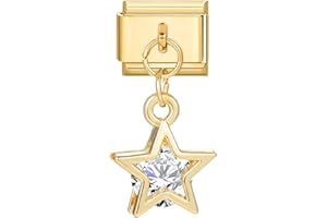 papasgix Modular for Italian Charm Bracelet Gold Silver Italian Charms for Women Italian Style Charms fits all 9mm Bracelet Retro Personality Charms Bracelets Accessories Gift