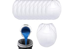 Asheyya 10PCS 1 Gallon paint strainer bag, White Fine Mesh paint strainers sieve with Elastic Top Opening