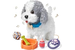 OR OR TU Hund Spielzeug Kinder Plüschwelpe Leckt Elektronische Haustiere mit Ferngesteuerter,Interaktives Spielzeug Hund der Läuft und Bellt für Kinder Mädchen Junge Geschenk