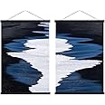 Sanauto B1 Poster Frame Hangers 70cm, Magnetic Wooden Poster Hanger Rails Magnet Frame Hanging Kit for 70x100 70x50 Landscape Large Size Wall Map (70cm, Black, 2 Packs)