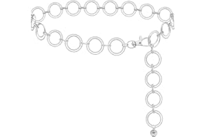 LIMHOO Chaîne de taille en métal pour femmes Ceinture à maillons en forme de ventre pour robes