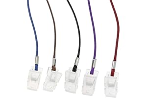 PhoenixDN SoundZero 5 Pezzi Clip per Tovaglioli Regolabile, Portatovaglioli con Catena, Clip per Tovaglioli da Pranzo, Catena di Metallo Clip di Tovaglioli (Nero, Rosso Scuro, Blu, Viola, Marrone)