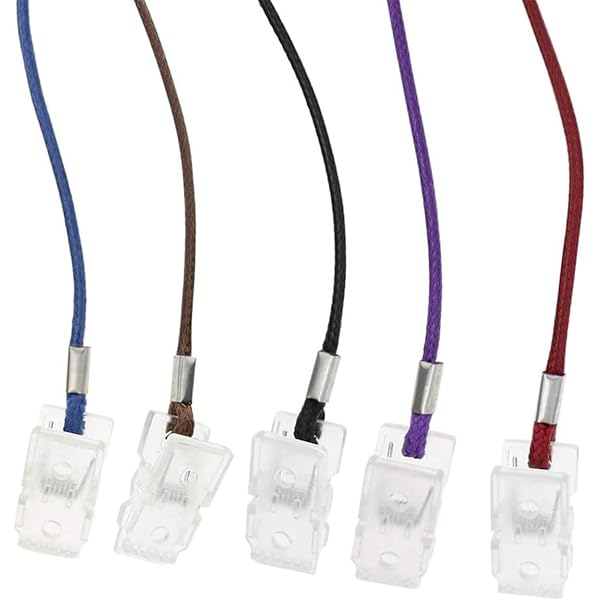4 Chaînes à Serviettes Avec Clips - Longueur Réglable - Pour Enfants Et Adultes - Évite Les Taches Sur Les Vêtements - Noir