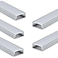 NOBLE ELECTRICALS Aluminium Profile/Channel For Led Light Strips (Pack Of 5, Rectangular, Off White) 1 Metre Each Profiles With End Caps Included(Metal)