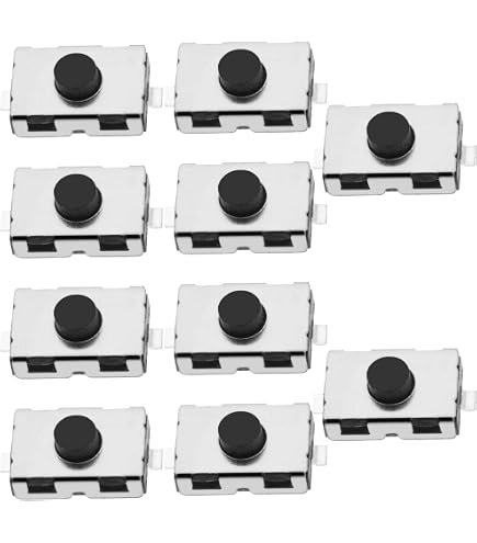 VGOL 4 Pezzi Di Ricambio Per Chiave Auto Con Pulsante A 1 Pulsante Compatibile Con Smart Fortwo 450 - Interruttori Tattili Parte In Gomma