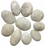 juexiyarticle 10 Stücke Flach Steine Groß zum Bemalen für Kinder,Naturkiesel Dekorativer Malen Kieselsteine Aquarium Deko,4-6