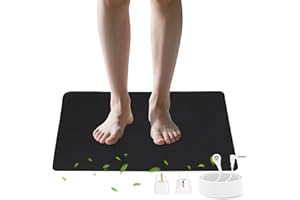 E-ROOM TREND Grounding Mat | Grounding Mat Earthing UK | with Non‑Slip Conductive Rubber Sole | for Better Sleep Pain Stress Relief Indoors | Healthy Earth Energy | 40×60 cm (GM4060)