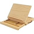Vinsetto Wooden Table Easel Box, Adjustable Beechwood Table Box Easel with Storage Drawer, Portable Folding Artist Drawing & Sketching Board for Adults, Beginners, Artists Painting