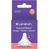 Lansinoh NaturalWave Suction Cup Size XS - Very Slow Milk Flow - Especially for Newborns - 0 Months + - Pack of 2