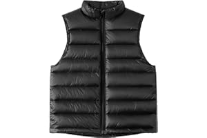 AIEOE Doudoune sans Manche Enfants Gilet Duvet Garçon Fille Blouson sans Manche Hiver Deux Poches Léger Coupe-Vent Chaud Multicolore 4-12 Ans