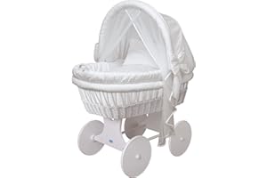 WALDIN BABY COLLECTION Waldin Couleur du Tissu Blanc, Landau/Berceau bébé, XXL