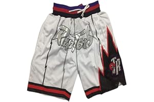 HANJIAJKL Pantaloncini da Basket da Uomo,NBA Raptors Sport Shorts,Ricamo Concorrenza Basket Pantaloncini di Formazione