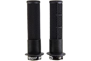 Dmr Brendog Death Flange Grip - Black/Black, Thick/Brendan Fairclough Signature MTB Mountain Biking Bike Handlebar Bar Rubber Lock On Locking Handle Racing Race Waffle Hand Enduro Downhill Trail