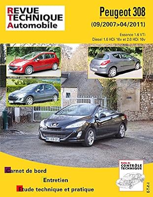 Ré-édition Rta B731 Peugeot 308+Sw 09/2007 Es 1.6+1.6hdi