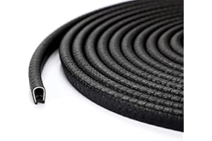 QBUC Car Edge Protection, 5 m, Rubber Clip, U-Shape Edge Protection for Car Doors, Rubber Seal, No Need to Glue, Suitable for Most Models