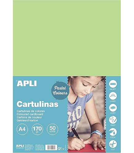 APLI A4 Karton 170g/m² Violett - 50er Pack Bastelkarton Zeichenkarton 50 Blatt