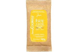 SCRAPCOOKING SCRAP COOKING Sachet Pâte à Sucre Jaune 250 g - Pour Pâtisseries, Gâteaux - 7223