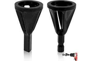 INHEMING 2 Piezas Deburring External Chamfer Tool, Herramienta Chaflán de Biselado Acero Inoxidable Eliminar Broca para Metal Diámetro Exterior Externo, de Desbarbado, de Rebabas - Negro