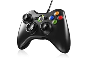 Hbaid Controller für Xbox 360, Gamepad Joystick mit Kabel, USB Gamepad Wired Controller, PC Wired Joypad Game Controller unterstützen Xbox 360 PC Windows 7/8/10
