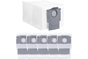 Rrochio Sac pour roborock Saros 10R, 6 Accessoires pour Aspirateur roborock S8 MaxV Ultra, Qrevo S, Qrevo Curv, Qrevo Edge, Qrevo Pro, Qrevo Master, QV 35A, Qrevo Slim MaxV Plus 2,7L Capacité