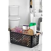 Coverest 1 Adet Siyah &Ccedil;ok Ama&ccedil;lı Plastik Tutacaklı Organizer Sepet, Dolap I&ccedil;i, &Ccedil;ekmece Ve Banyo D&uuml;zenleyici