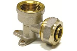 PSW TRADE SUPPLIERS LTD Codo 16 mm – 1/2 ", Hembra Chapado en Pared – Ajuste de compresión Paquete de 1