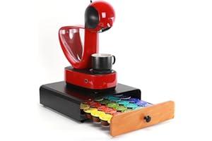 SYSYLY Porte Capsules Compatible avec Dolce Gusto Capsules,Porte Dosette de Café,Boite Range Dosettes de Café, Tiroir Rangement pour 30 Capsules.