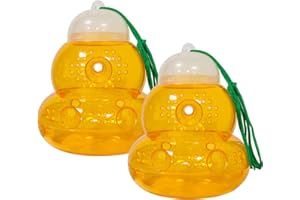 BoloShine 2 Piezas Trampa de Avispas, Colgante Wasp Catcher Anti Avispas Exterior Garden Trampa de Verano para el Control de Plagas de Abeja Chaqueta Amarilla Fruit Fly Hornet