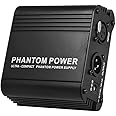 BAGGRA Ultra-compact Microphone +48V Phantom Power Supply with XLR Input & Output for Condenser Microphone Studio Music Recording