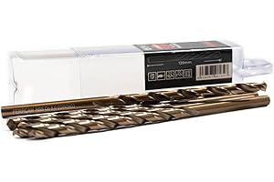 Ferrcan Forets à métaux HSS DIN340 M35 cobalt de taille longue (lot de 5 pièces par taille) (6 mm)