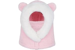 JFAN Invierno Gorros Niño y Niña Sombrero Bufandas Forro Polar 3 en 1 Térmico Pasamontaña para 3-10 Años