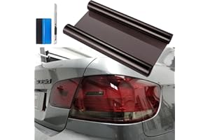 NewL 12 par 48 pouces auto-adhésif Auto voiture teinte phare feu arrière antibrouillard vinyle fumée Film feuille autocollant couverture (noir clair)