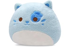 Yamepuia Cat Plush Pillow, Blueberry Cat Stuffed Animals Plushies, Plushie Stuffed Horse Plush Toy, Soft Hugging Pillow Plush Animal Throw Pillows for Kids Christmas Birthday Gifts