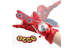 BJH Spiderman Launcher Guanti Spiderman con Launcher Card Cosplay