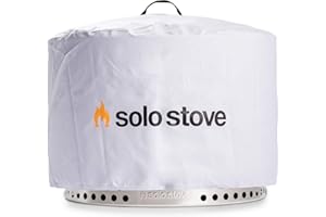 Solo Stove Cubierta Yukon, Cubierta protectora, Accesorios para el Brasero Yukon, Impermeable, poliéster recubierto de PVC con soportes interiores de aluminio, ⌀ 71 cm, altura 44,5 cm, Blanco