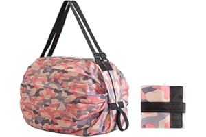 JUVEL Borse Riutilizzabili per La Spesa, pieghevoli, ecologiche, grandi, con astuccio, lavabili e leggere, Poliestere, Sacchetti della Spesa Pieghevoli Ecologici