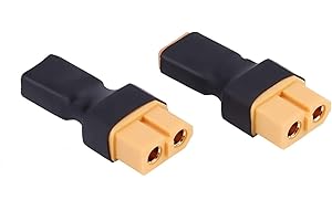 CUQUE Lipcowe letnie prezenty Wtyczka XT30 do XT60, adapter złącza drona, 2 typy dla dorosłych dronów RC Chłopcy entuzjastów modeli samolotów(XT30 male to XT60 female)