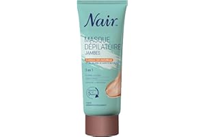 NAIR - Crème Dépilatoire Jambes Sublimes Rituel Karité, Argile 100% d'Origine Naturelle & Beurre de Karité Bio, Formule 3-en-1, 180 ml