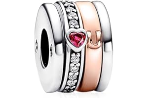 RMMY 925 Sterling Silber Charms für Armbänder Halsketten Love Heart Anhänger Beads Charms Schmuck Geschenk für Frauen Mädchen