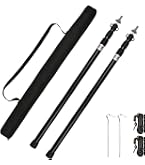 zeltstangen teleskop 280 cm CampAir Teleskopstange Aluminium Tarpstange – Stufenlos Höhenverstellbar von 90-230 BULLS Vanida 27,5