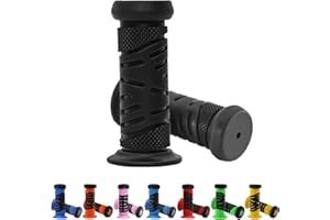 TOKSEO Poignées de vélo Rouges et Orange pour Enfants, sécurité par Protection Contre Les Chocs, Calibre 22 mm, Longueur 95 mm, poignées de Guidon en Caoutchouc pour Scooter, vélo pour Enfants