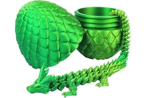 FVGYITG Fantasy Green 3D Dragon Egg Set,Articulated Dragon Toys Removable Dragon Egg Toy Dragon,Surprise Egg,Dragon Egg Decor 3D Printed Gift for Birthday for Home/Office Desktop Decor