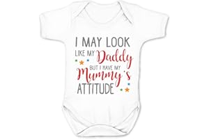 Reality Glitch I May Look Like My Daddy But I Have My Mummy's Attitude Funny Baby Grow
