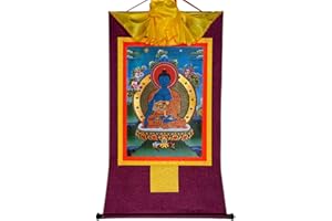 Gandhanra Thangka Tibetische Wandbehang,Akshobhya Thangka,Heißgeprägter Buddha Wandteppich für Zen Wohnkultur, Meditation, Spirituelle Entspannung und Ruhe