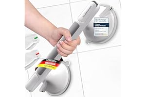 LORESJOY Ventouse de Poignée Douche, Barre d’Appui Murale avec Ventouse pour Salle de Bain/WC, Poignée de Sécurité de Salle de Bain, Poignée à Ventouse Pour Enfants et Senior