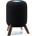 Speaker Stand for Homepod 2nd gen (2023 Released), Wooden Holder with Metal Frame for Better Sound,Sturdy Stable Mount with Anti-Slip Protects Apple Home pod 2nd Smart Speaker (Walnut)