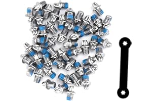 CHRI Pedales antideslizantes para Mountain Bike, bicicleta de carreras, City Bike, Trekking – 50 piezas M4 con clavos de acero y 1 llave