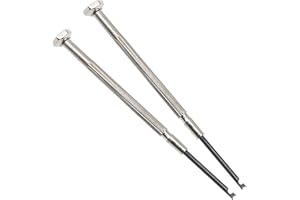 Yootones Lot de 2 outils de réparation de crochets à ressort compatibles avec saxophone, clarinette, hautbois et flûte (argenté)