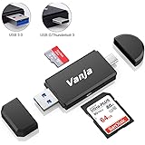 Vanja USB 3.0 Lettore di Schede, Lettore di Schede USB Tipo C/Thunderbolt 3 SD/MicroSD Adattatore OTG per Macbook Pro, MacBook, iMac, Samsung S10/S9/S8, Huawei P30/P20/P10/Mate 20/10